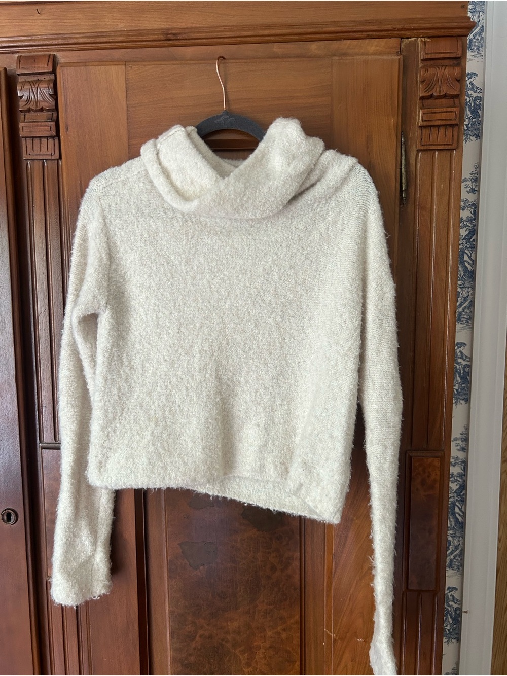 Free People Angora Wool Cowl-Neck Sweater